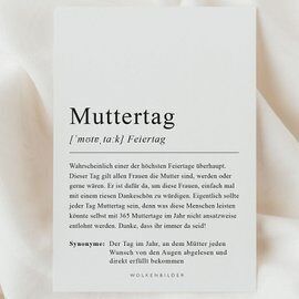 NO. Cartolina 205 "DEFINIZIONE FESTA DELLA MAMMA"