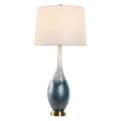 Lampara Sobremesa Cristal Lino 40X40X78 Bicolor LA210053 NO11