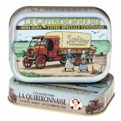 Sardines in olive oil 100th anniversary box illustrated by Gilbert SHELTON