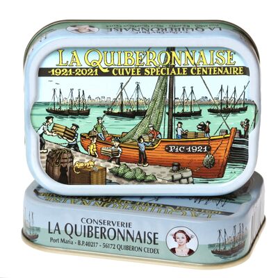 Sardines à l'huile d'olive boîte 100em anniversaire illustrée par Denis Lelièvre dit Pic