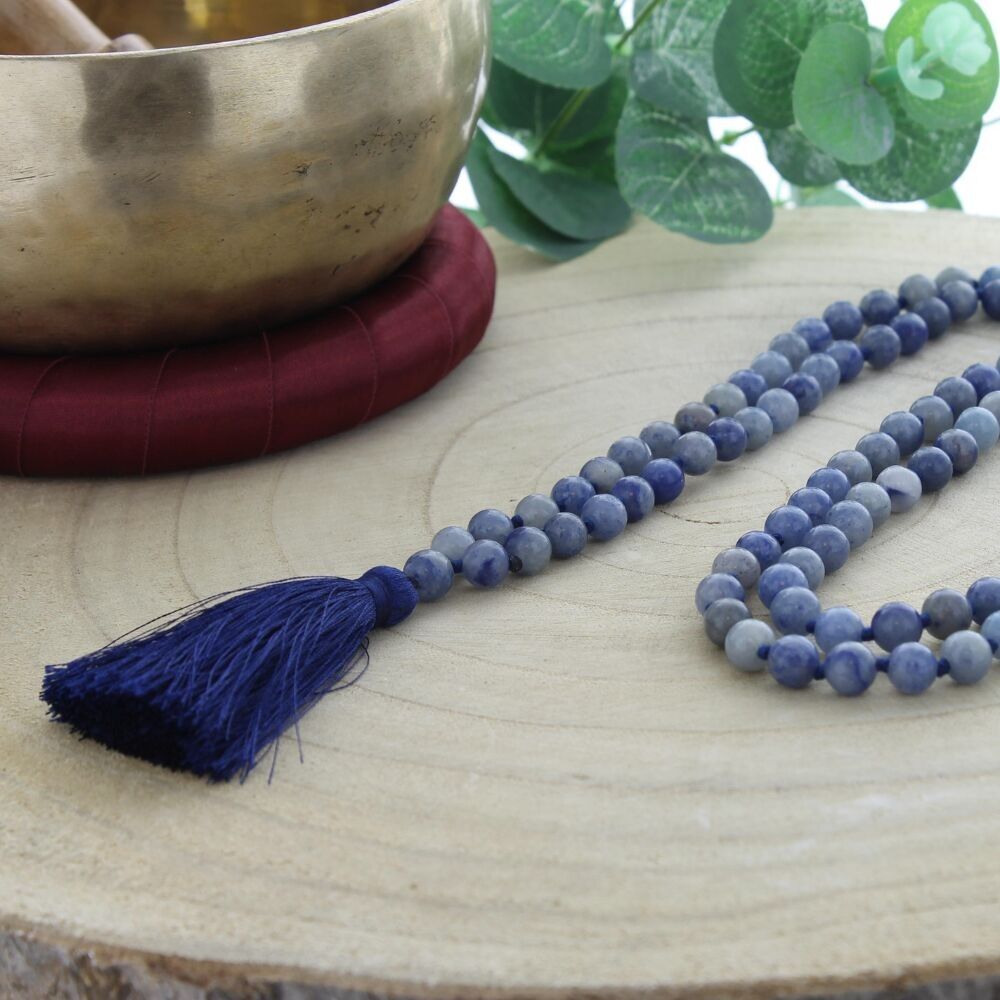 Quarzo blu Mala 108 perle