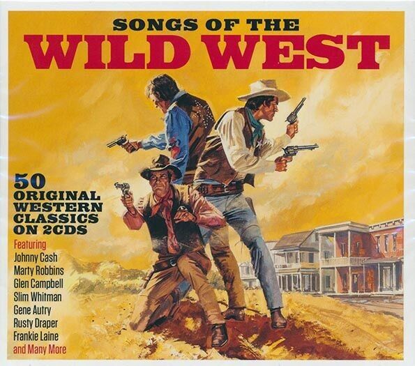 Johnny Cash, Marty Robbins, Slim Whitman, Gene Autry, ecc.CD - Canzoni del selvaggio West (50 tracce) (2xCD)