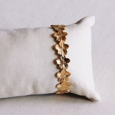 Brazalete flores - oro