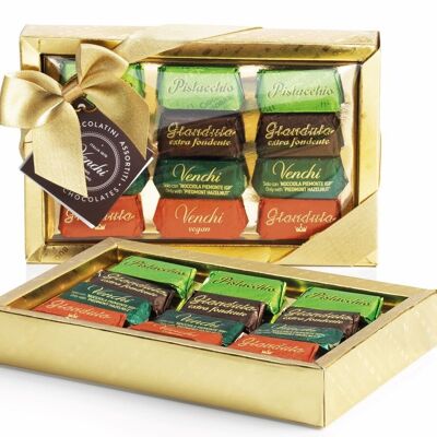 Gianduiotti Golden Gift cajas de regalo con surtido de chocolate Venchi 110g