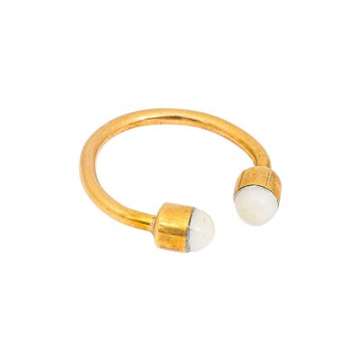Anello regolabile in ottone riciclato Kushikamana (2 colori)