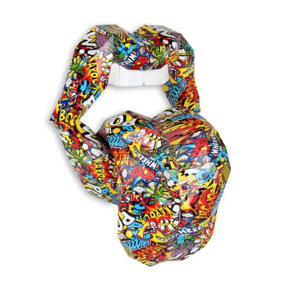ADM - Resin sculpture 'Lingua' - Graffiti color - 42 x 35 x 17 cm