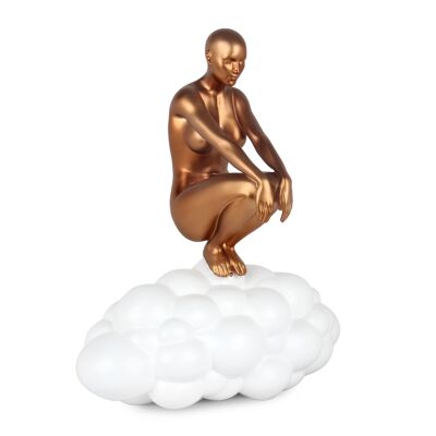 ADM - Escultura de resina 'Contemplación' - Color bronce - 51 x 45 x 27 cm