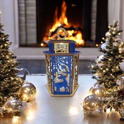 Décoration de Noël - Lanterne en Bois - Noël Festive