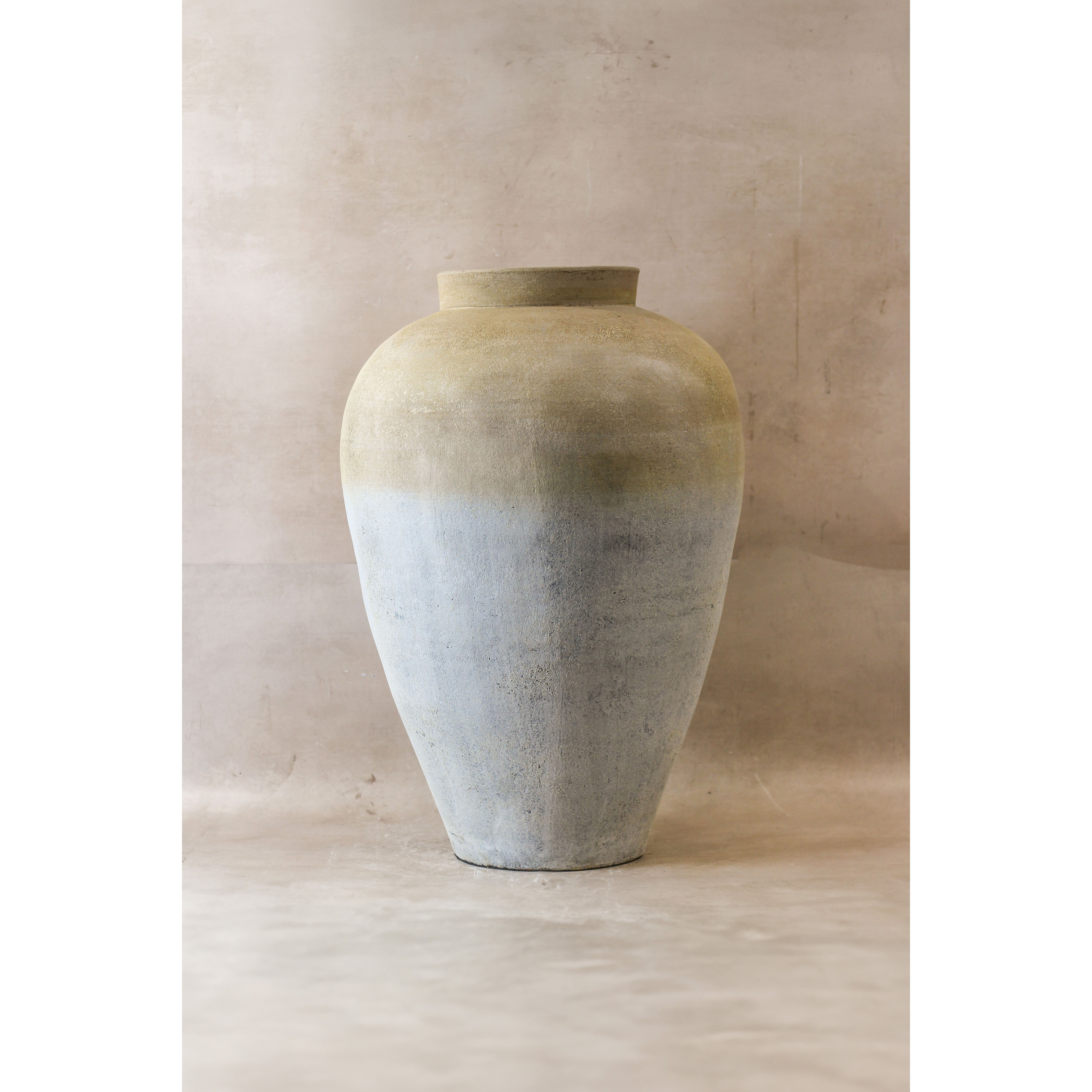 Grand pot indonésien neutre bicolore n° 33