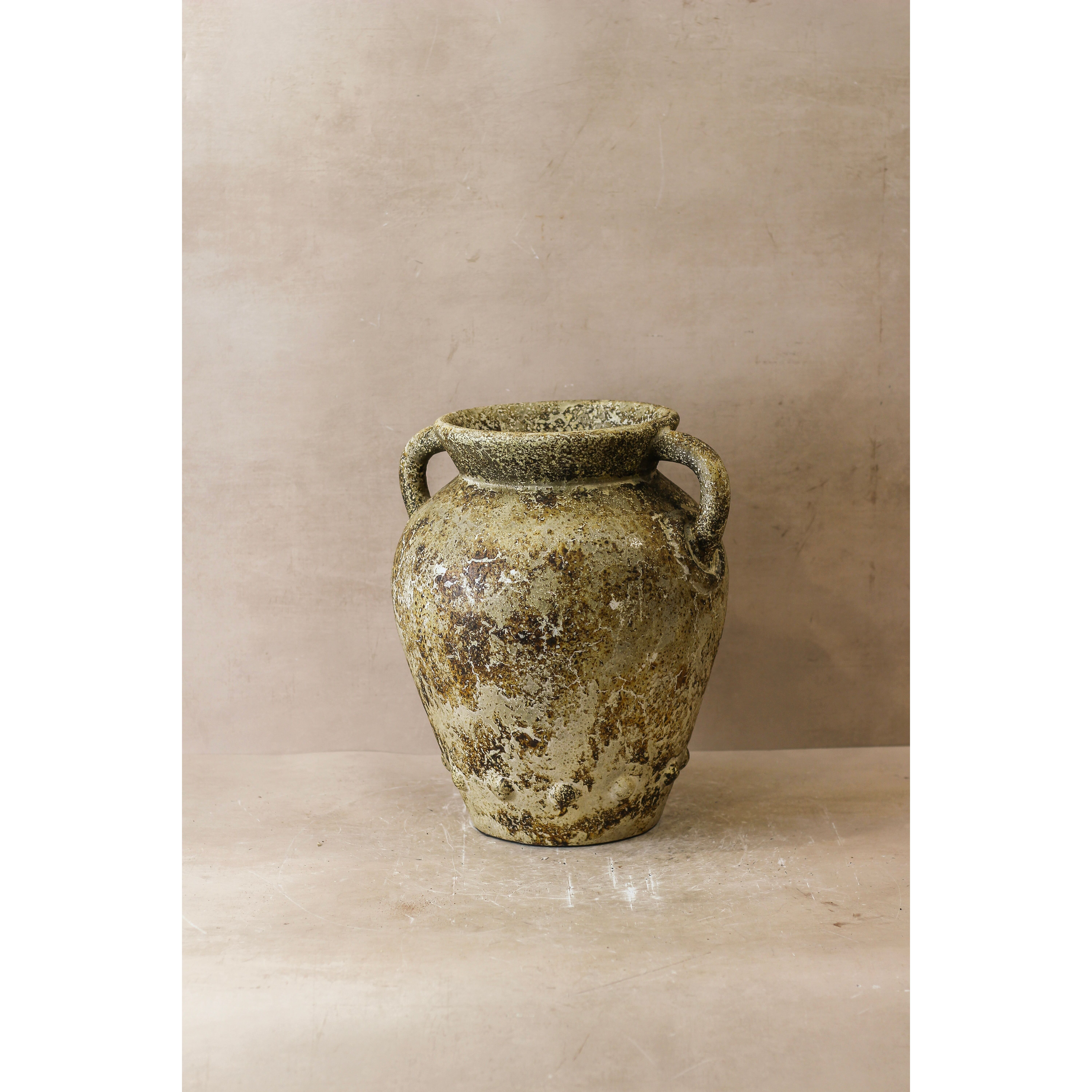 Rustikaler glasierter brauner indonesischer Topf Nr. 20