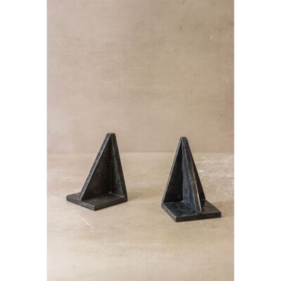 Marble Bookends - Black