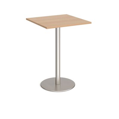 Table de pose carrée Monza avec base ronde plate