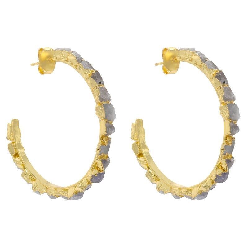 Orecchini Petrus Hoops Grigio Chiaro