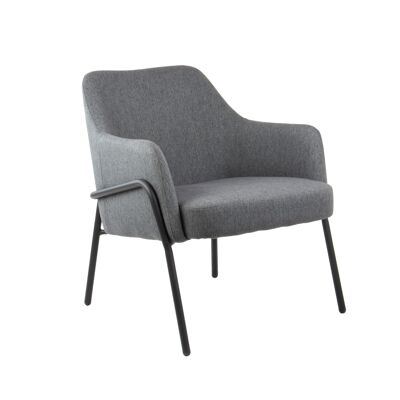 Sillón Corby con estructura de metal negro