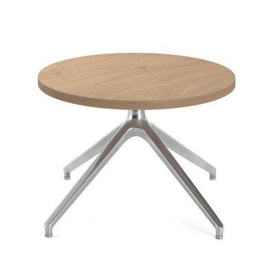 Otis coffee table 600mm diameter with chrome pyramid base