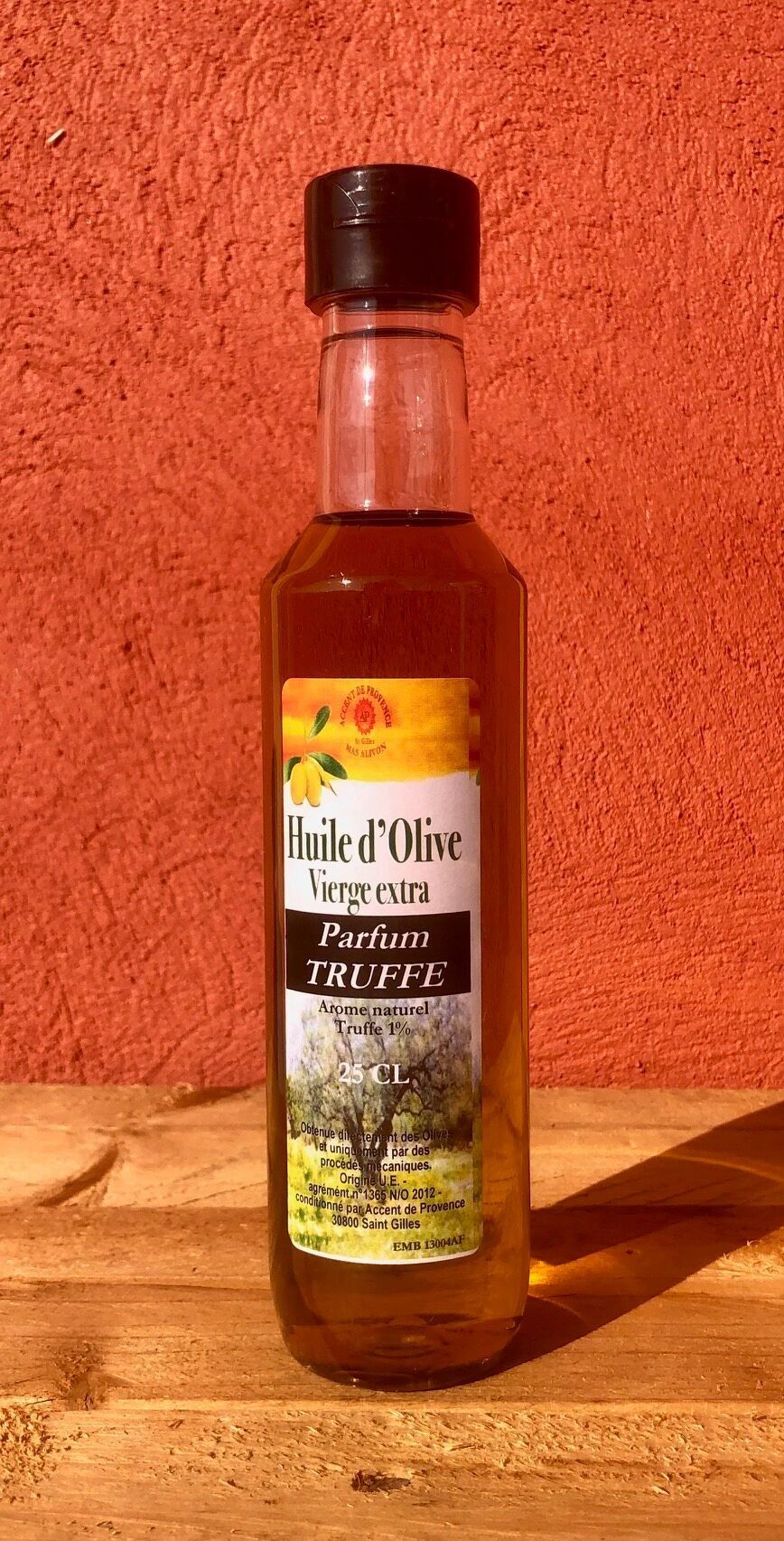 Olio d'oliva 25CL Profumo di tartufo in una bottiglia leggera e infrangibile