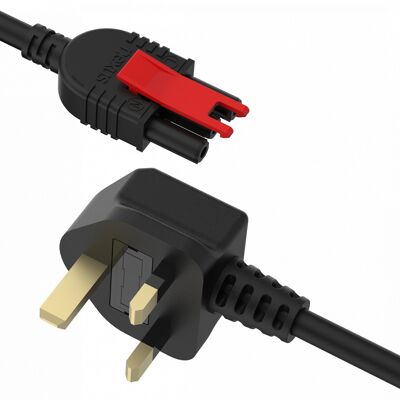 Cable de alimentación: 1.Cable de 5 mm: enchufe británico de 3 clavijas: fusible de 13 amperios