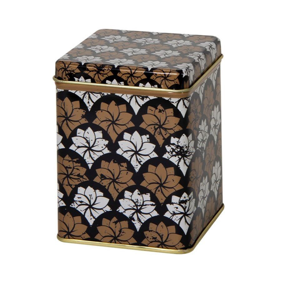 Barattolo da tè "Lotus" - con coperchio incernierato - vario. dimensioni