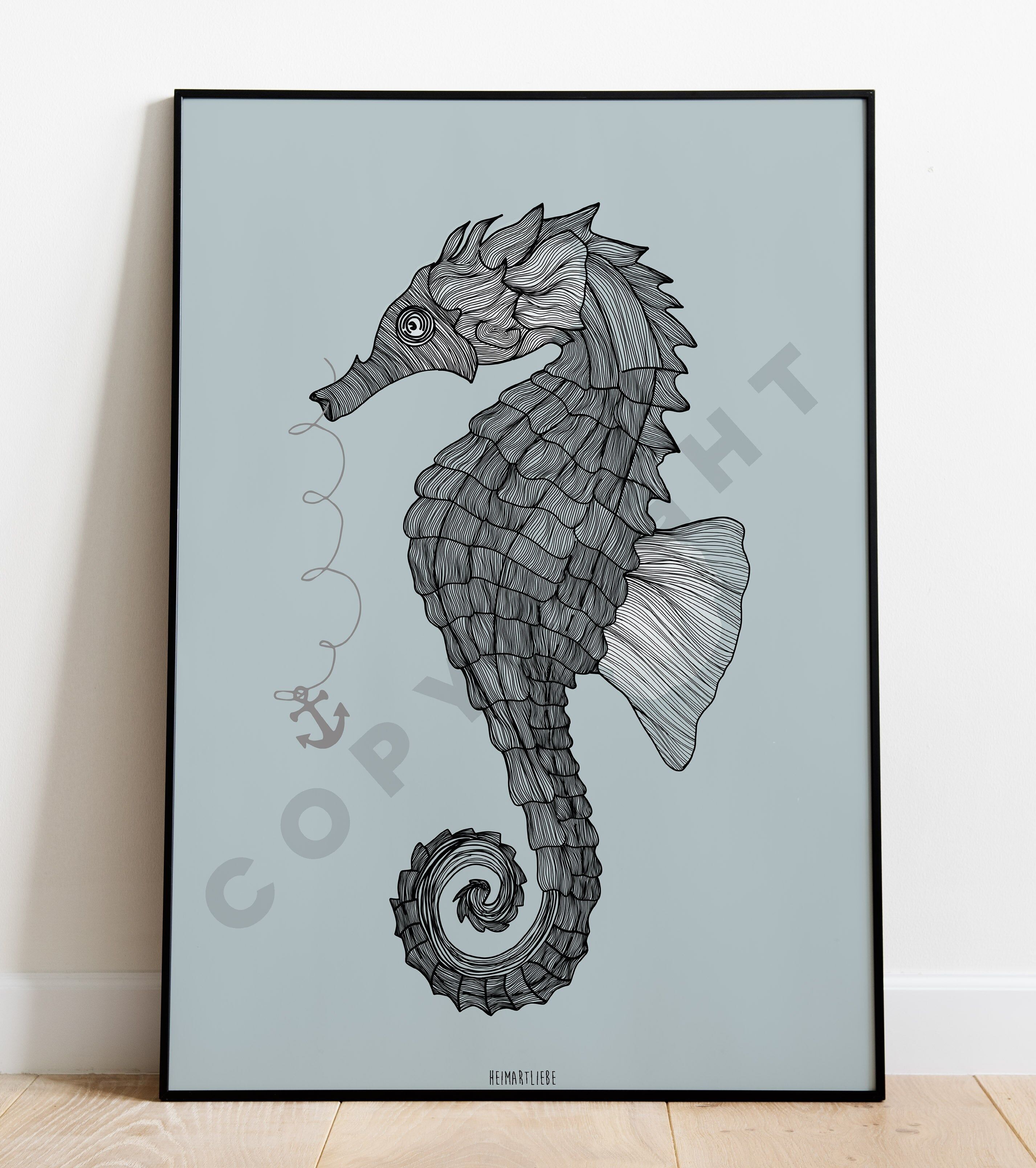 STAMPA - CAVALLUCCIO MARINO AZZURRO