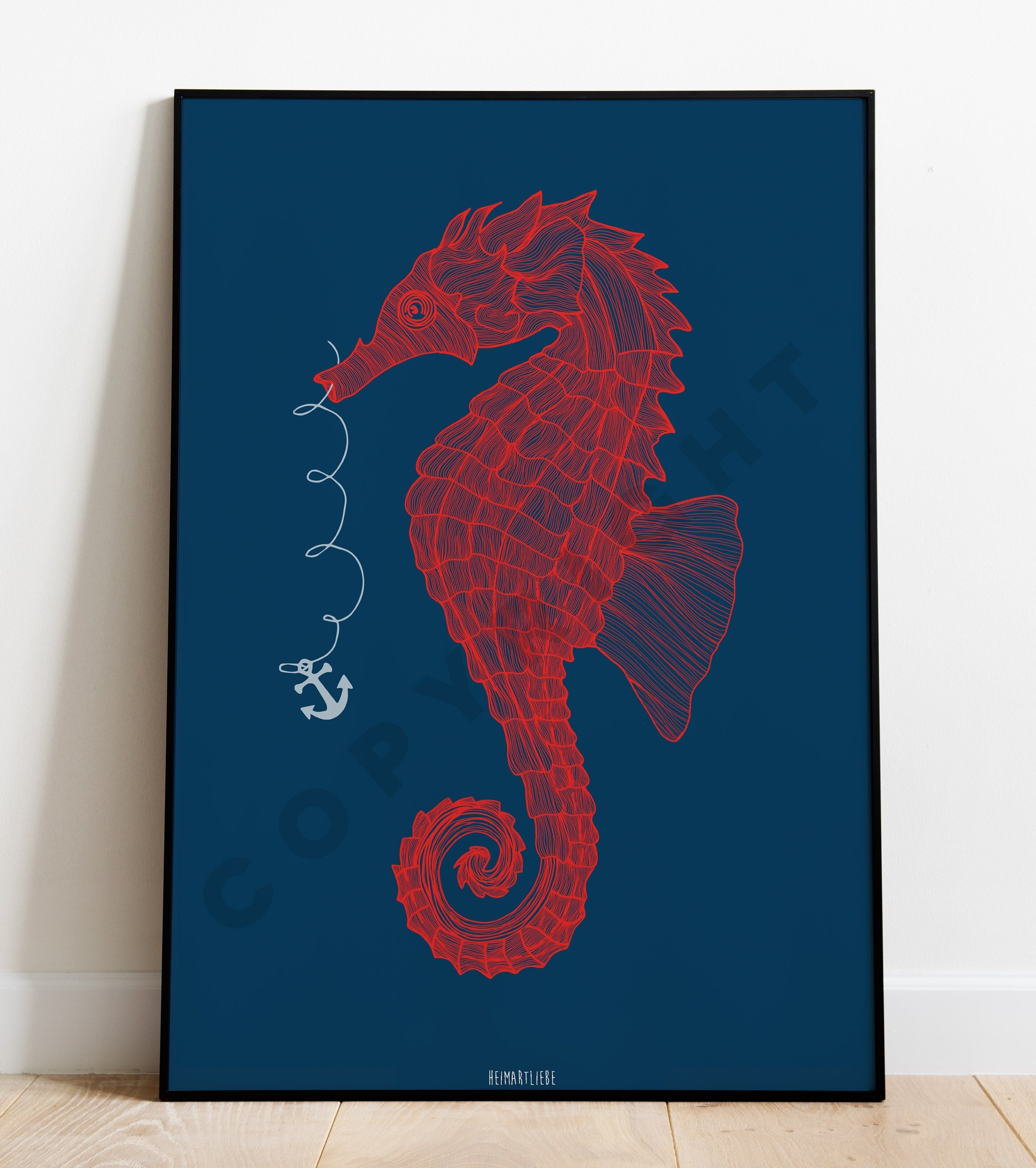 STAMPA - CAVALLUCCIO MARINO NEON