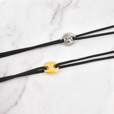 Pulsera de cordón de grano de café