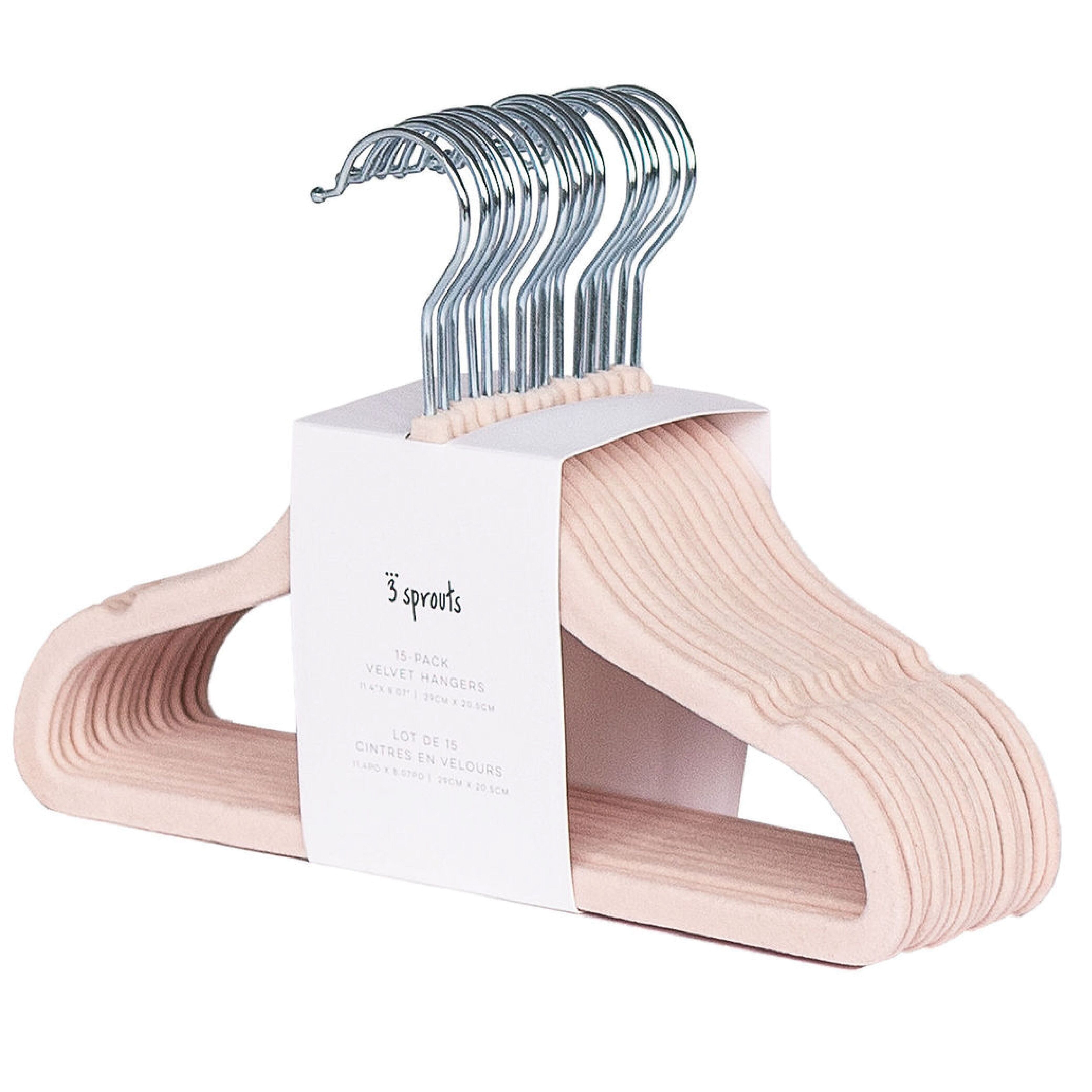 Pink velvet children's room hangers