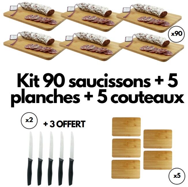 Kit di realizzazione 90 salsicce + 5 tavole + 5 coltelli