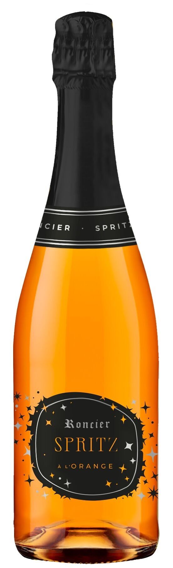 Cocktail Roncier Spritz all'arancia pronto da bere - Ideale per i tuoi aperitivi di Capodanno - 75cl (Borgogna) - Con base luminosa integrata sotto la bottiglia