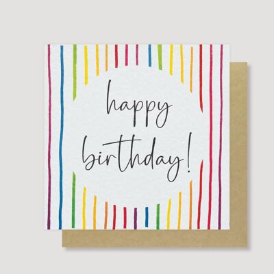 Carte d'anniversaire à rayures