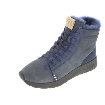 Mme SNUG High, bleu marine sur semelle noire 5