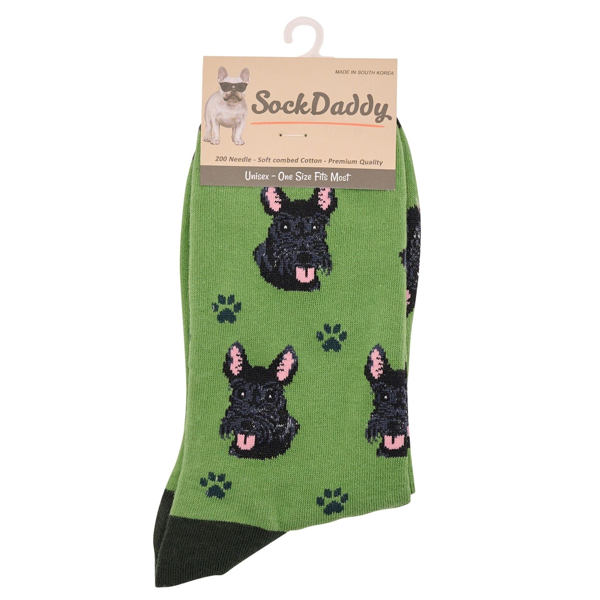 Calzini da donna Scottish Terrier, colori vivaci e adorabili, morbido cotone pettinato, taglia unica