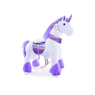 Jouet à chevaucher PonyCycle Licorne violette | Peluche à chevaucher | Cadeaux classiques
