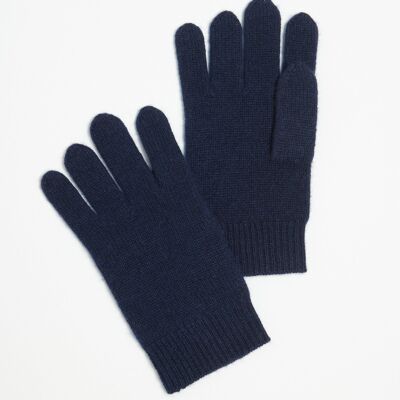 Gants en cachemire 4 fils bleu marine