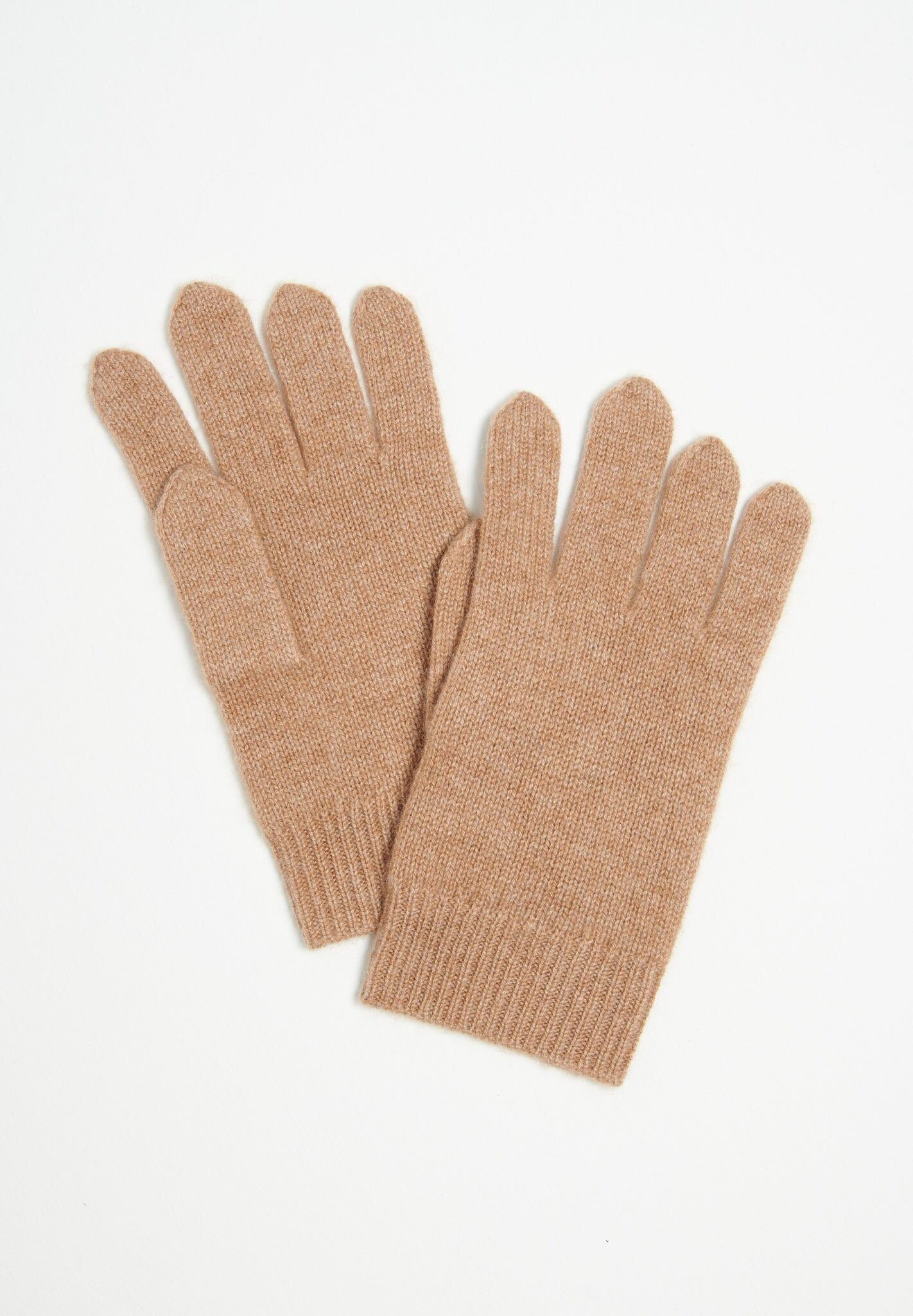 Gants en cachemire 4 fils camel