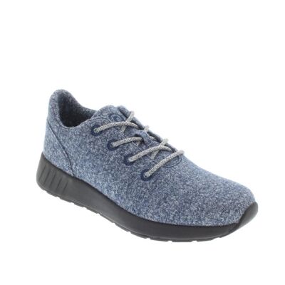 Mr SNUG Wooly, Navy Melange on Black Sole