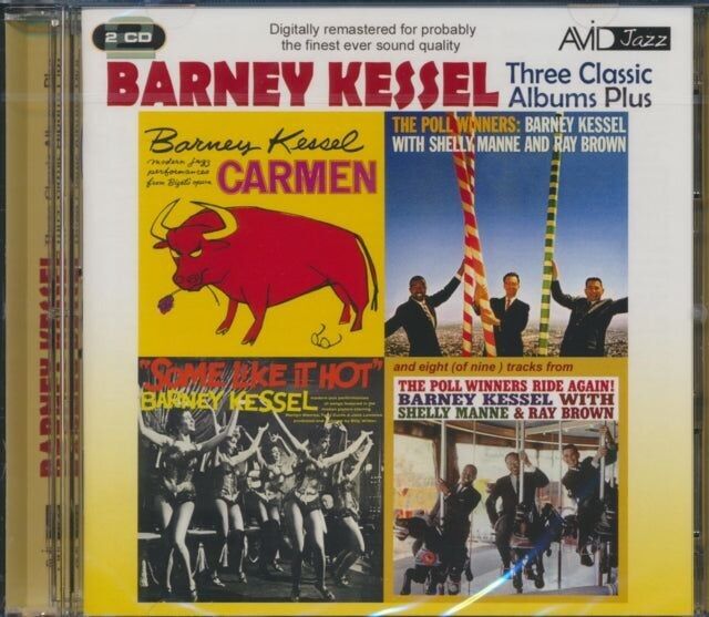 CD de Barney Kessel: tres álbumes clásicos más (Con Faldas y a lo Loco / Los Ganadores de la Encuesta / Carmen)
