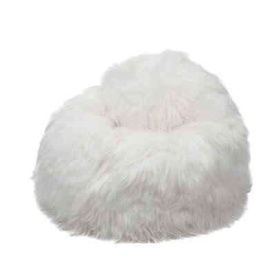 Pouf islandais blanc