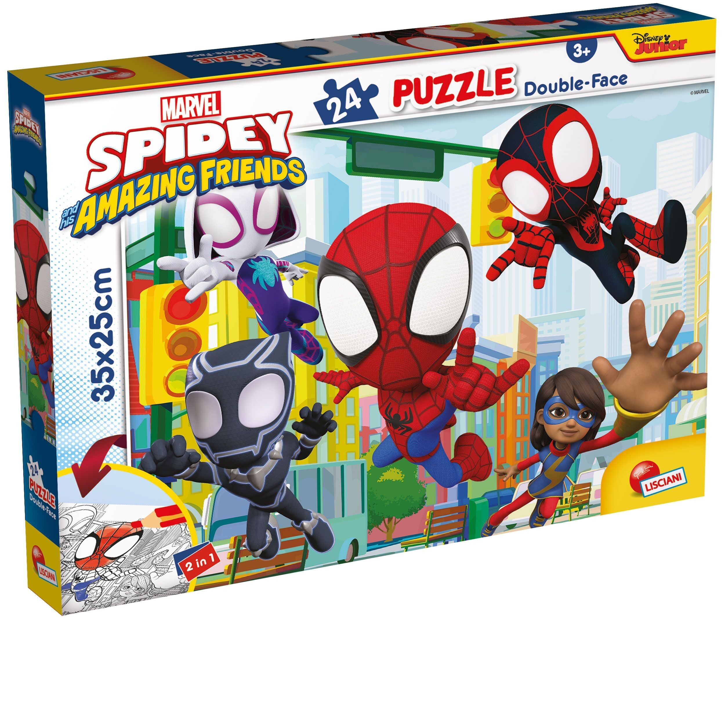 PUZZLE 24 STÜCK DOPPELSEITIG M-PLUS SPIDEY