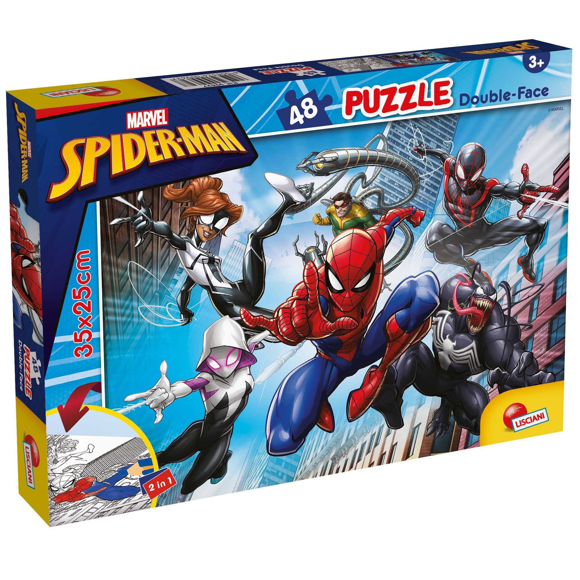 PUZZLE 48 STÜCK DOPPELSEITIG M-PLUS SPIDER-MAN