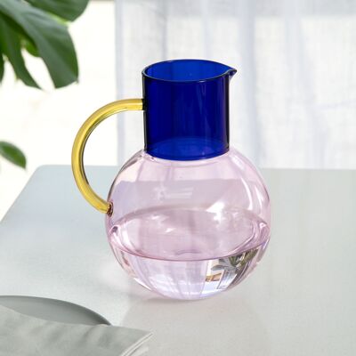 Jarra de cristal Pablo - Grande - Rosa Amarillo Cobalto