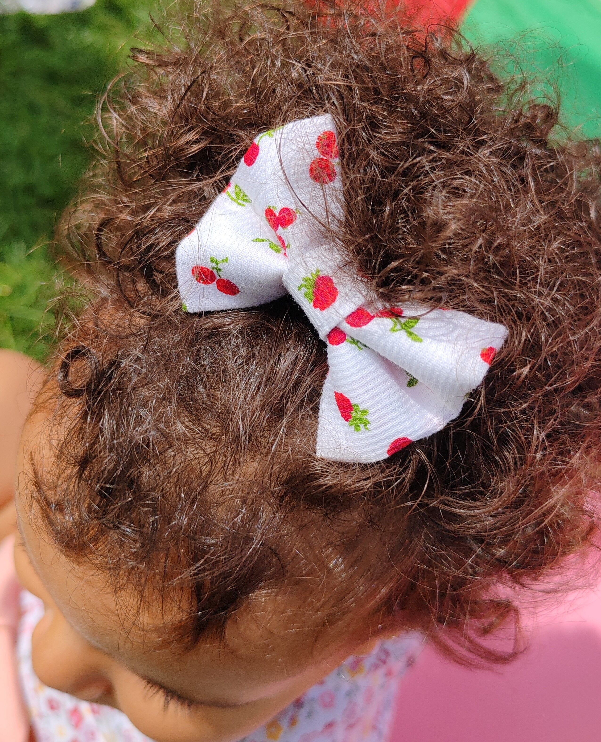 Children's barrette with fabric bow | Baby accessory