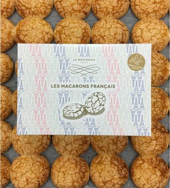 Boite de 12 macarons français amande orange 2