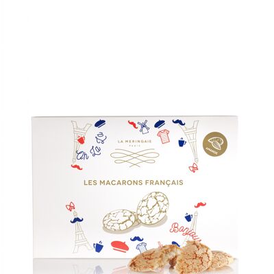 Box of 12 French macaroons with almond orange