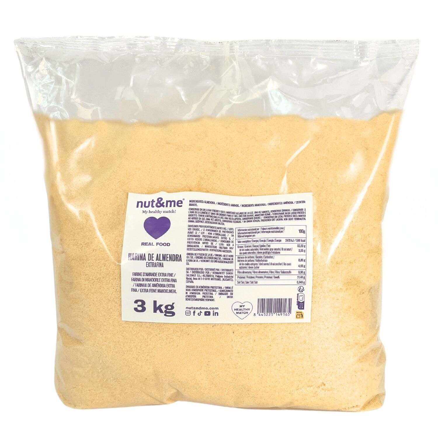 Harina de almendra extrafina 3 kg - Natural