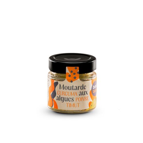 Moutarde bio aux algues fraîches, curcuma et poivre Timut