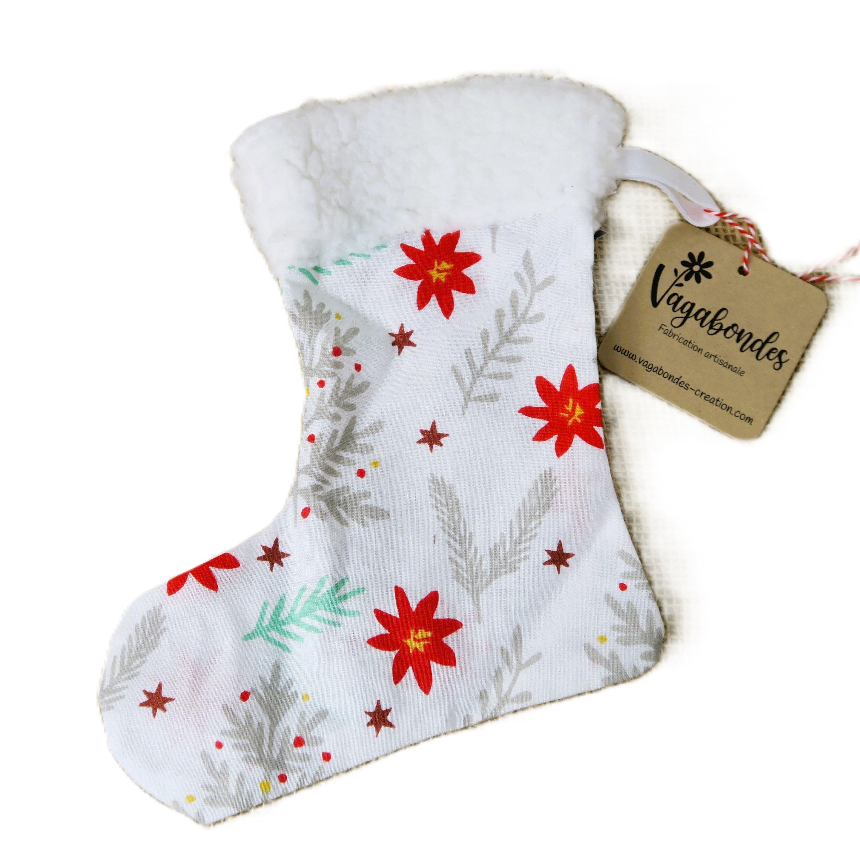 Decorazione calza natalizia da appendere