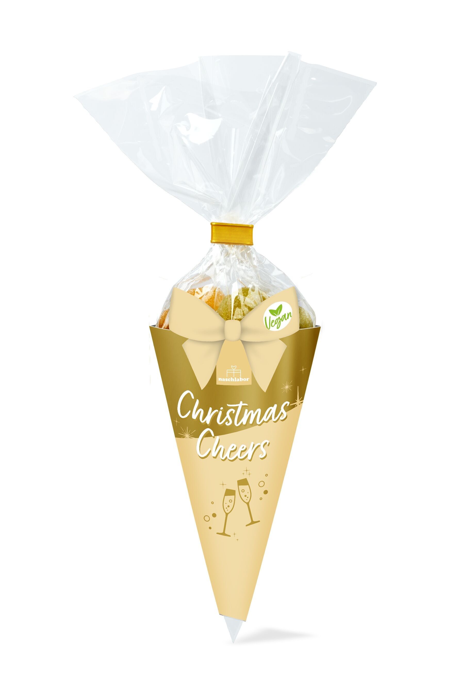 Gomma alla frutta Vegan Christmas Cheers Busta di caramelle da 100g