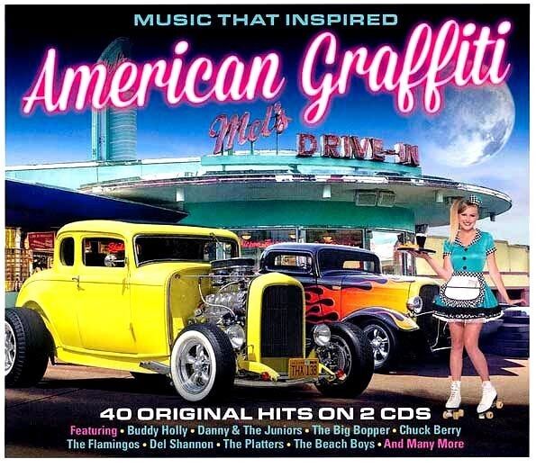 Chuck Berry, Buddy Holly, Del Shannon, The Beach Boys, ecc.CD - Musica che ha ispirato American Graffiti (40 tracce) (2xCD)