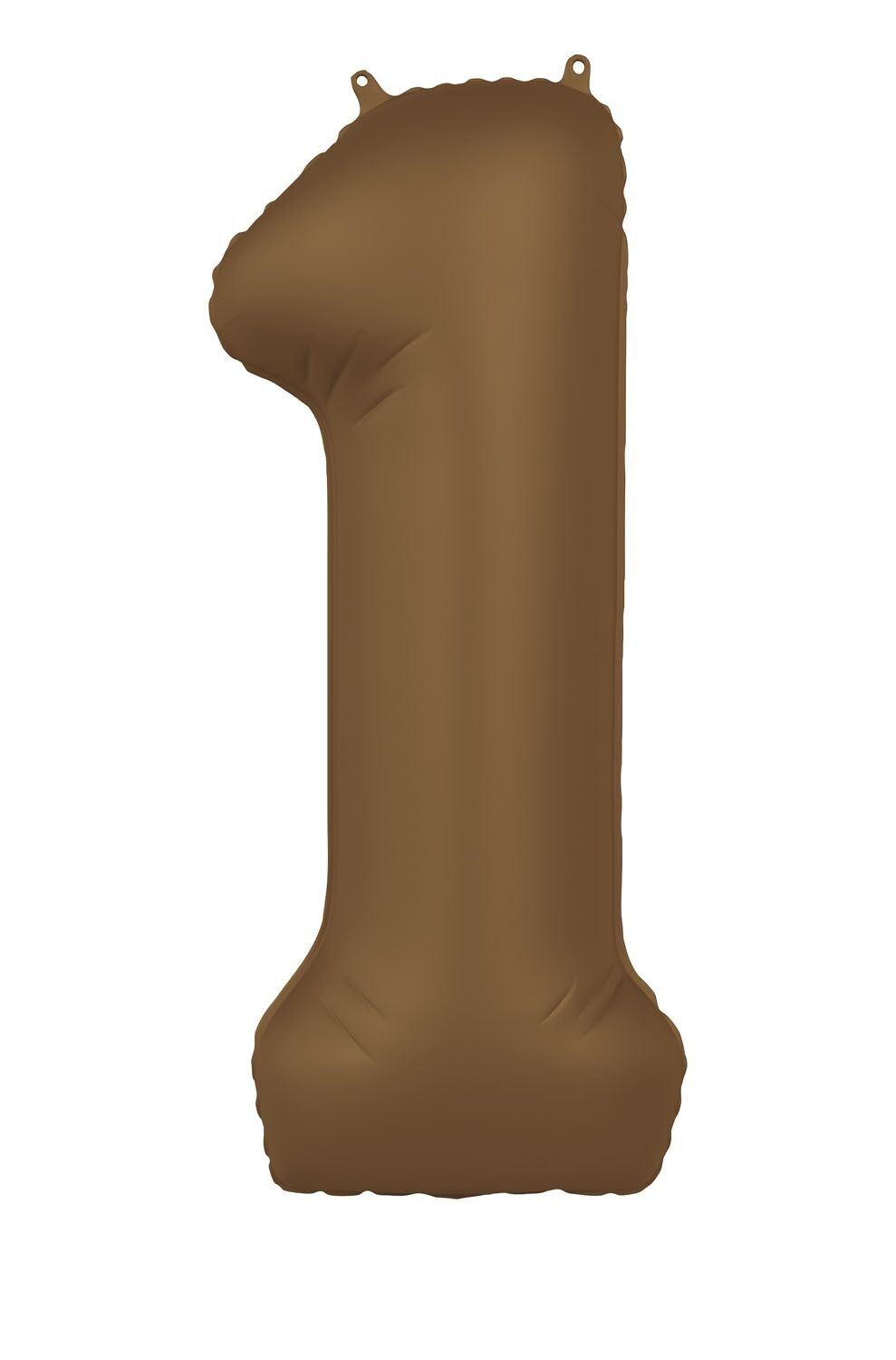 Foil balloon Number 1 - Chocolate Brown - Ultra Matt - 86 cm