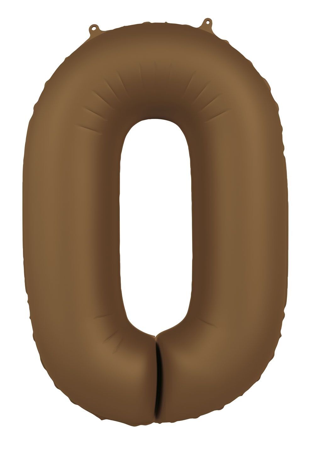 Foil balloon Number 0 - Chocolate Brown - Ultra Matt - 86 cm